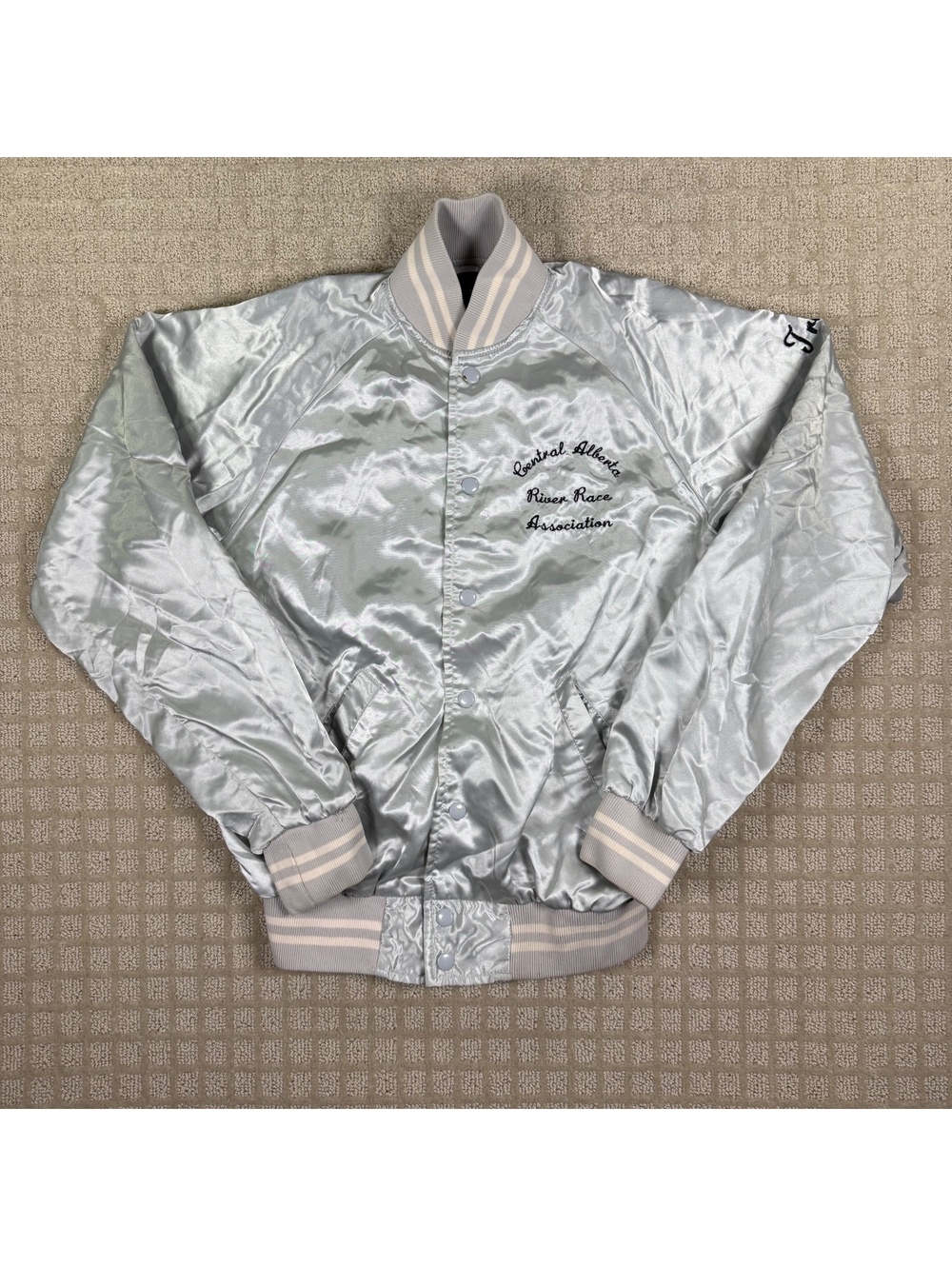 Sexton Alberta River Race Satin Jacket Silver S